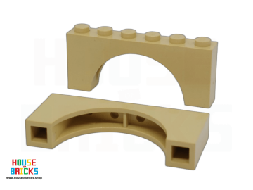 LEGO® 4114073 - 3307 - Steen, Boog 1 x 6 x 2 - Dikke Bovenkant met Versterkte Onderkant