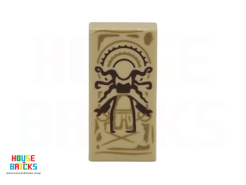 LEGO® 6441213 - 104148 - Tegel 1 x 2 met Heks minifiguur patroon