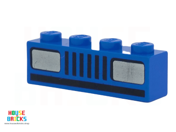 LEGO® 3010p08 - 80352 - Steen 1 x 4 met print van Basis Auto Koplampen