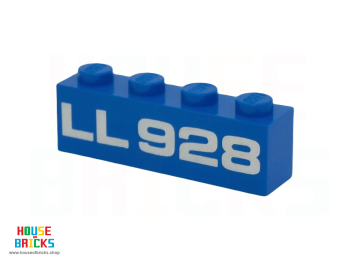 LEGO® 3010p928 - Steen 1 x 4 met "LL928" opdruk