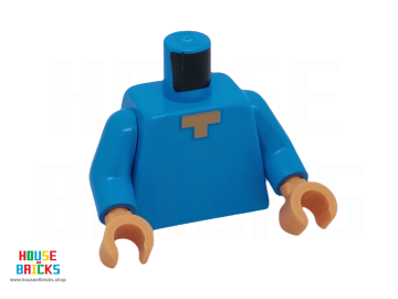 LEGO® 6470871 - 76382 - Minifiguur, Torso, Gepixelde Nougat Nek Print, Donkere Azuurblauwe Armen, Nougat Handen