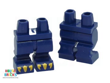 LEGO® 6469359 - 106419 - Minifiguur, Benen, Donker blauwe heupen en gebogen dieren poten met gouden klauwen