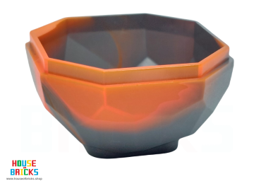 LEGO® 4288141 - 53934 - Rotsblok, Onderkant met Transparente Neonoranje Marmering