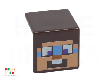 LEGO® 6468456 - 106282 - Minifiguur, Hoofd Speciaal, Kubus met Minecraft Steve Nougat Gezichts opdruk
