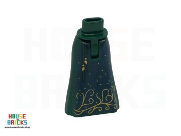 LEGO® 6510396 - 109886 - Minipop, Heupen en Lange Rok met Veters, Gouden Versieringen, Donker Blauwe Ruit