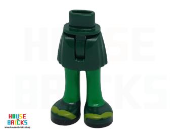 LEGO® 6518812 - 2241 - Minipop, Heupen en Korte Rok met Groene Benen, Donker Groene Schoenen, Zwarte Zolen, Limoen Groene Bandjes
