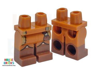 LEGO® 6483279 - 108151 - Minifiguur, Heupen met donkeroranje benen en roodbruine laarzen, patroon met gestikte zakken, roodbruine buidelprint