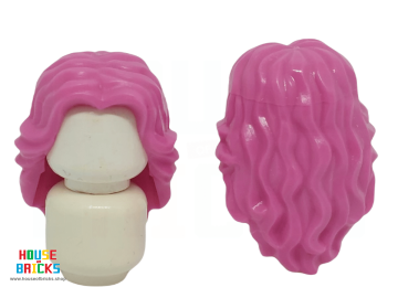 LEGO® 6471271 - 86398 - Minifiguur Haar, Halflang Golvend met Middenscheiding