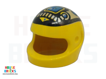 LEGO® 30124bp51 - 2446 - Minifiguur, Hoofddeksel Helm met Zilver-blauwe machine