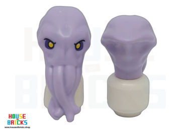 LEGO® 6483341 - 108206 - Minifiguur, Hoofd Speciaal, Mind Flayer met gele ogen, donkerpaarse oogschaduw