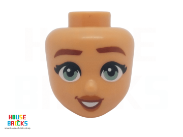 LEGO® 6416351 - 101102 - Minipop, Hoofd met Roodbruine Wenkbrauwen, Olijfgroene Ogen