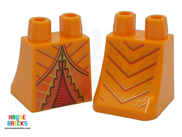 LEGO® 6483310 - 108182 - Minifiguur, Benen, Rok, Onderjurk, Gewaad met rode en gouden versiering