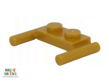 LEGO® 6337403 - 3839 - Plaat, Aangepast 1 x 2 met Handvatten - Platte Uiteinden (Lage handvatten)
