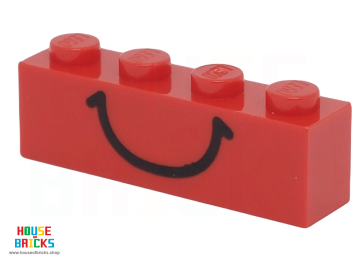 LEGO® 4107820 - 82860 - Steen 1 x 4 met Zwarte Glimlach