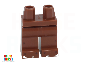 LEGO® 6469149 - 106357 - Minifiguur, Heupen en Roodbruine Benen met Zilveren Krassen print