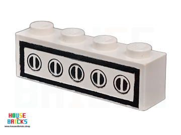 LEGO® 3010p41 - Steen 1 x 4 met Homemaker Kachelschakelaar print Gasfornuis Schakelaars