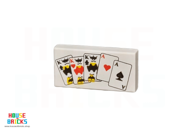 LEGO® 4161022 - 82668 - Tegel 1 x 2 met Drie Heren en Twee Azen