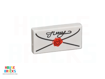 LEGO® 4119410 - 83608 - Tegel 1 x 2 met Verzegelde Envelop (met tekst)