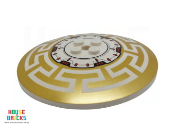 LEGO® 6022759 - 12824 - Schotel 8 x 8 Omgekeerd (Radar) met Goud Geometrisch Patroon