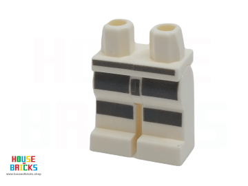 LEGO® 6132679 - 24428 - Minifiguur, Benen en Heupen met Donkerblauwgrijs Gevangenisstrepen patroon