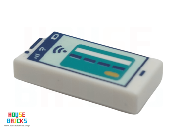 LEGO® 6416469 - 101134 - Tegel 1 x 2 met Creditcard op Telefoon patroon