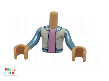 LEGO® 6429220 - 73161 - Minipop, Torso, Olly met witte en metallic lichtblauwe jas (Jongen)