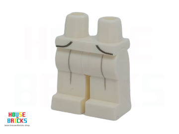 LEGO® 6441201 - 104136 - Minifiguur, Heupen en Witte Benen met Licht Blauwgrijze Jasstaarten, Strepenprint