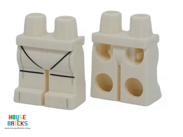 LEGO® 6441208 - 104143 - Minifiguur, Heupen en Witte Benen met Zwarte Strepenprint