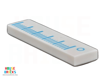 LEGO® 6466346 - 106004 - Tegel 1 x 4 met Medium Azure Liniaal / Meetlint