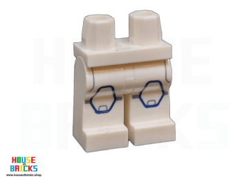LEGO® 6482930 - 108034 - Minifiguur, Benen, Heupen en witte benen met donkerblauwe Droid-panelen