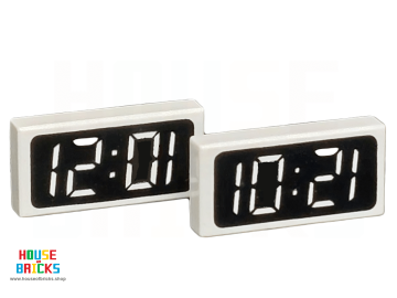 LEGO® 81268 - 81268 - Tegel 1 x 2 met Digitaal Klok Patroon met 12:01 (of 10:21)