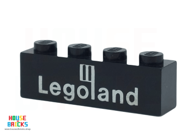 LEGO® 3010p31 - Steen 1 x 4 met Witte 'Legoland'-logo print