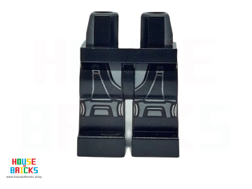 LEGO® 6359786 - 79835 - Minifiguur, Benen, Heupen en Zwarte Benen met Pantserlijnen, Licht Blauwachtig Grijze Knieën Patroon
