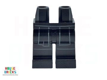 LEGO® 6388249 - 1523 - Minifiguur, Benen, Heupen en Zwarte Benen met Gewaadstaarten Patroon