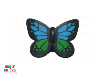 LEGO® 6464429 - 105570 - Vlinder met Noppenhouder met Donker Azuurblauwe, Heldergroene Vleugel opdruk