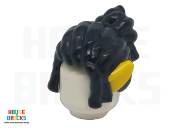 LEGO® 6505238 - 107096pb02 - Minifiguur Haar, Middellang, krullend met knot, pony, gele elfenoren
