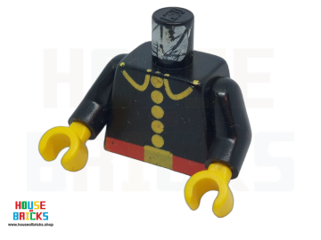 LEGO® 973p21c01 - 3814 - Torso, Brandweer Uniform met vijf Knoppen, Zwarte Armen, Gele Handen