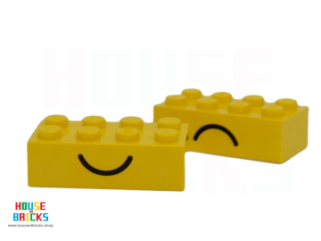 LEGO® 80141 - 80141 - Steen 2 x 4 met Blij en Verdrietig Gezicht