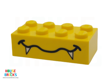 LEGO® 4125136 - 83846 - Steen 2 x 4 met Mond en Hoektanden