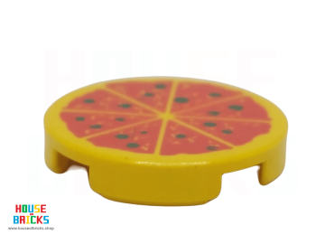 LEGO® 6102555 - 81867 - Tegel, Rond 2 x 2 met X-Bodem met Pizza